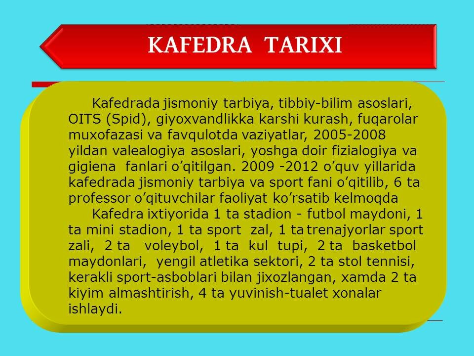 Jismoniy tarbiya kafedrasi